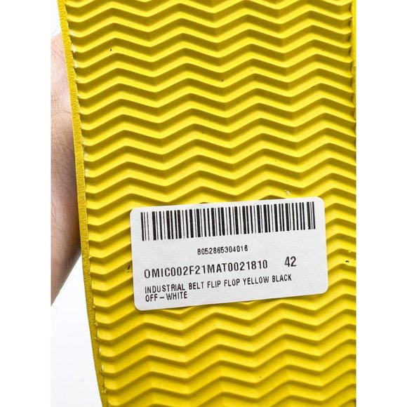 Off-White Industrial Strap Logo Flip Flops Sz EU 42 US 9 - Picture 11 of 11